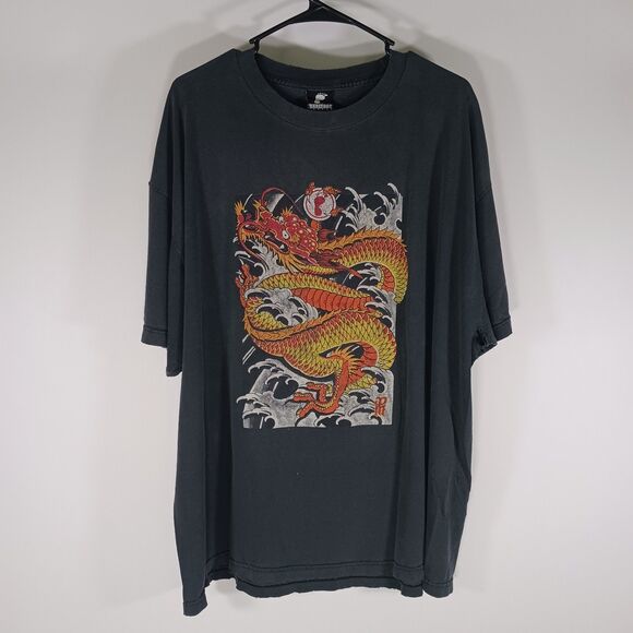 Vintage Chinese Dragon Distressed Cotton Tshirt - Picture 1 of 14